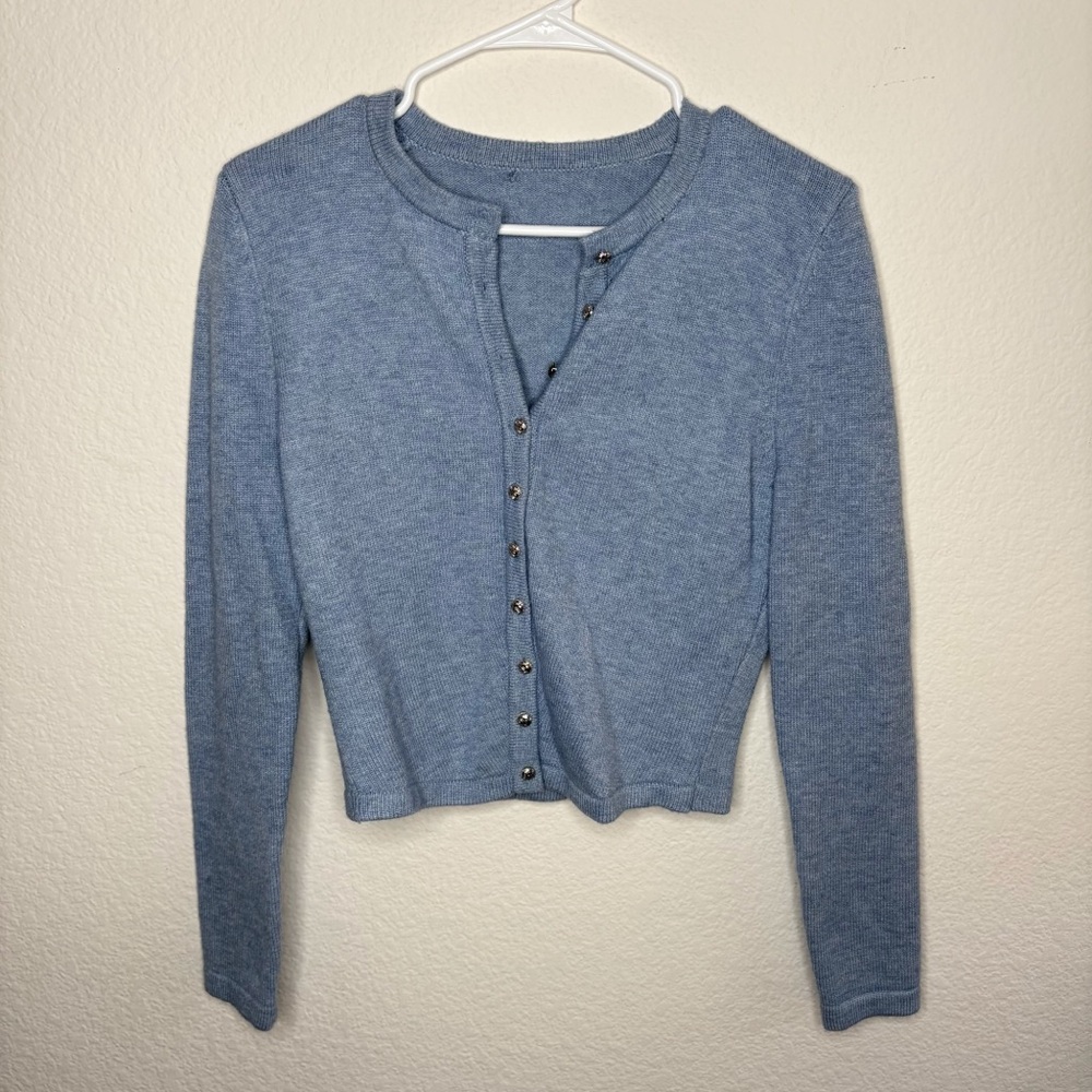 Light Blue Button Cardigan